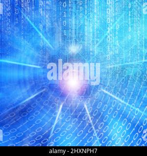 Technologie abstrakter blauer Hintergrund Stockfoto