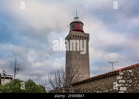 Blick auf den Leuchtturm von Antibes, Frankreich Stockfoto