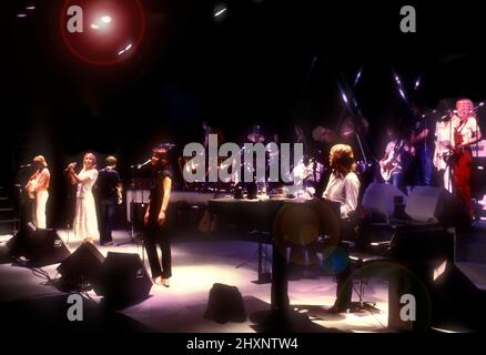 ABBA-Generalprobe Stockholm 1979 Stockfoto