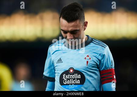 12.. März 2022; Estadio La Ceramica, Vila Real, Spanien; La Liga Football, Villarreal CF gegen RC Celta de Vigo; Iago Aspas von RC Celta Stockfoto