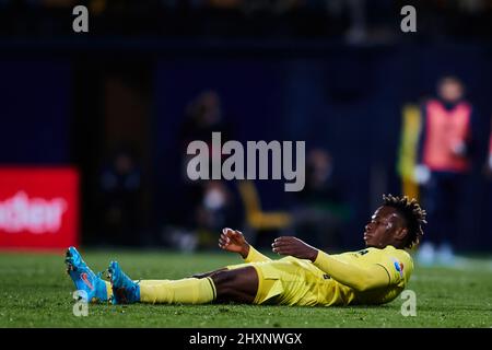 12.. März 2022; Estadio La Ceramica, Vila Real, Spanien; La Liga Football, Villarreal CF gegen RC Celta de Vigo; Samu Chukwueze von Villarreal CF Stockfoto