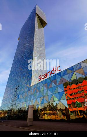 Scandic Victoria Hotel vom Architekten Gert Wingårdh in Kista, Stockholm, Schweden. Stockfoto