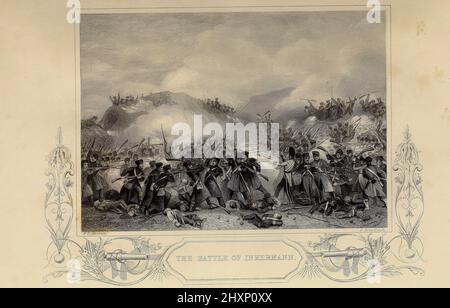 Schlacht von Inkermann November 5. 1854 der Krimkrieg (1853-1856), aus dem Buch "die Geschichte des gegenwärtigen Krieges mit Russland: Geben Sie alle Details der Operationen der alliierten Armeen" von Henry Tyrrell, Erscheinungsdatum 1858 Verlag [London] : The London Printing and Publishing Company (Limited) Stockfoto