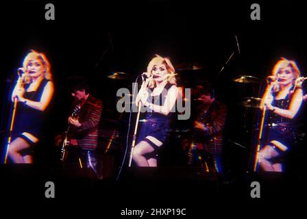 Debbie Harry auf der Bühne des Palladium in New York 1978 Stockfoto