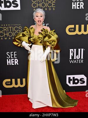 Los Angeles, USA. 13. März 2022. LOS ANGELES, USA. 13. März 2022: Rita Moreno bei den Annual Critics' Choice Awards 27. im Fairmont Century Plaza Hotel. Bildquelle: Paul Smith/Alamy Live News Stockfoto