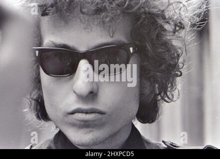 BOB DYLAN, amerikanischer Volksmusiker im Savoy Hotel, London, im Mai 1966. Foto: Tony Gale Stockfoto