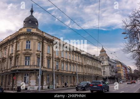 BRATISLAVA, SLOWAKEI, 21. FEBRUAR 2022: Schöner Palast von Bratislava Stockfoto