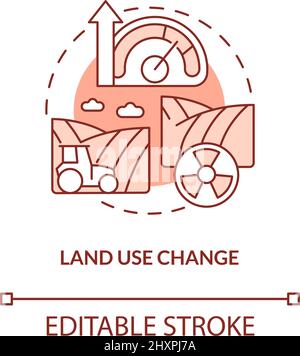 Rotes Symbol für Landnutzungsänderung Stock Vektor