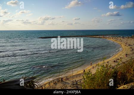 Tel Avivs Hilton Beach. Tel Aviv, Israel Stockfoto