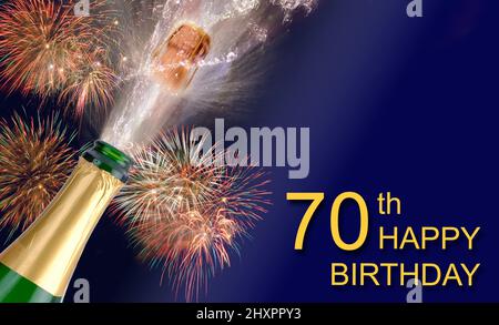 Herzlichen Glückwunsch zum 70.. Geburtstag Stockfoto