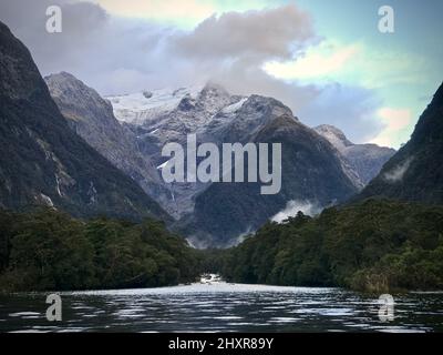 Milford Sound Piopiotahi Stockfoto