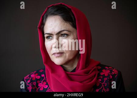 Fawzia Koofi, ehemalige Abgeordnete des afghanischen Parlaments, ist die erste stellvertretende Sprecherin überhaupt, die in diesem Jahr mit dem Anna Politkovskaya Award ausgezeichnet wurde Stockfoto