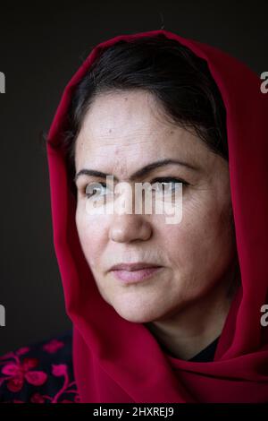 Fawzia Koofi, ehemalige Abgeordnete des afghanischen Parlaments, ist die erste stellvertretende Sprecherin überhaupt, die in diesem Jahr mit dem Anna Politkovskaya Award ausgezeichnet wurde Stockfoto