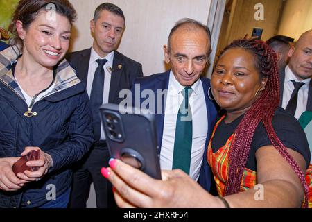 Paris, Frankreich. 3. März 2022, Zemmour auf der Internationalen Landwirtschaftsmesse, am 3. März 2022 in Paris, Frankreich. Stockfoto