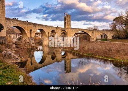 Besalú, mittelalterliches Dorf, Katalonien, Spanien Stockfoto