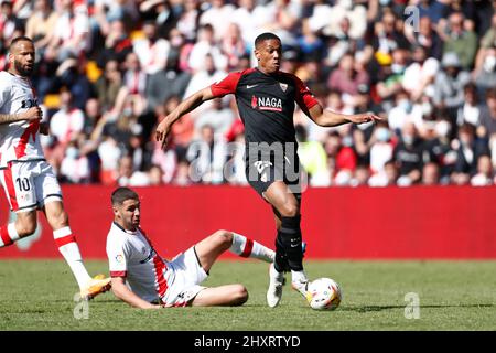 Anthony Martial aus Sevilla während des Fußballspiels der spanischen Meisterschaft La Liga zwischen Rayo Vallecano und dem FC Sevilla am 13. März 2022 im Estadio de Vallecas in Madrid, Spanien - Foto: Oscar Barroso/DPPI/LiveMedia Stockfoto