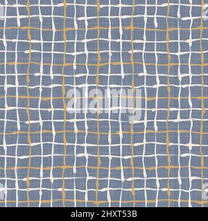 Farmhouse blau nahtlose Karo Vektor-Muster. Gingham Baby Farbe Checker Hintergrund. Gewebter Tweed-Druck auf der ganzen Linie. Stock Vektor