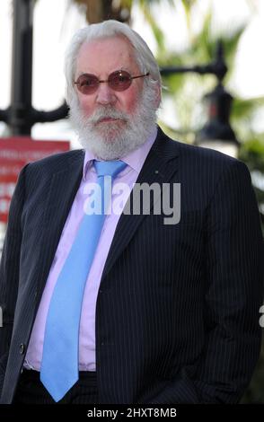 Donald Sutherland wird auf dem Hollywood Walk of Fame mit dem 30. Star geehrt. Los Angeles, USA. Stockfoto