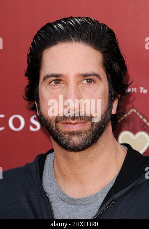 David Schwimmer nahm an der John Varvatos Stuart House Benefit 2011 in der John Varvatos Boutique in Los Angeles, USA, Teil. Stockfoto