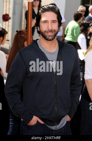 David Schwimmer nahm an der John Varvatos Stuart House Benefit 2011 in der John Varvatos Boutique in Los Angeles, USA, Teil. Stockfoto
