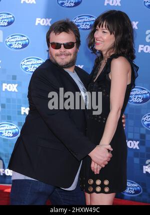 Jack Black und Tanya Haden während des American Idol Grand Finale 2011 im Nokia Theater L.A. Live, Kalifornien Stockfoto