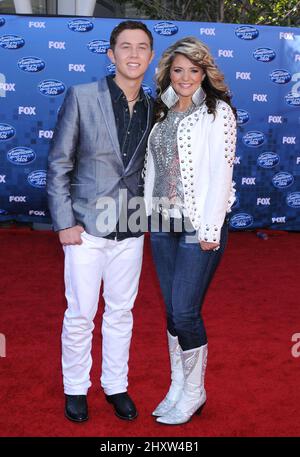 Scotty McCreery und Lauren Alaina während des American Idol Grand Finale 2011 im Nokia Theater L.A. Live, Los Angeles Stockfoto