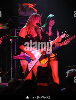 Grace Potter & The Nocturnals tritt als Teil der Bonnaroo Buzz Tour auf, während sie einen Halt im Lincoln Theatre macht. Stockfoto