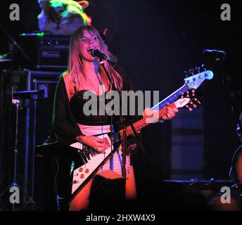 Grace Potter & The Nocturnals tritt als Teil der Bonnaroo Buzz Tour auf, während sie einen Halt im Lincoln Theatre macht. Stockfoto