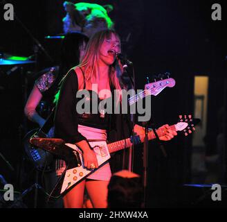 Grace Potter & The Nocturnals tritt als Teil der Bonnaroo Buzz Tour auf, während sie einen Halt im Lincoln Theatre macht. Stockfoto