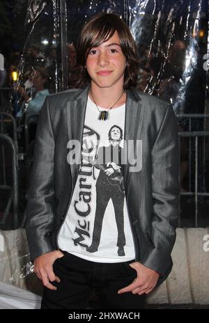 Jonah Bobo bei der Weltpremiere „Crazy, Stupid, Love“ im Ziegfeld Theater in New York, USA. Stockfoto