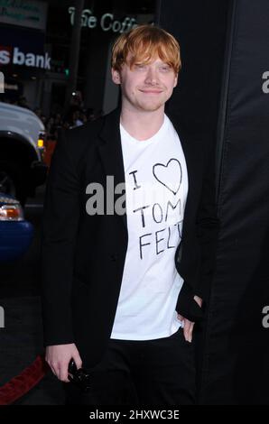 Rupert Grint kommt bei der Los Angeles Premiere von 'Rise of the Planet of the Apes' am 28. Juli 2011 in Hollywood im Grauman's Chinese Theatre an. Stockfoto