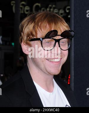 Rupert Grint kommt bei der Los Angeles Premiere von 'Rise of the Planet of the Apes' am 28. Juli 2011 in Hollywood im Grauman's Chinese Theatre an. Stockfoto