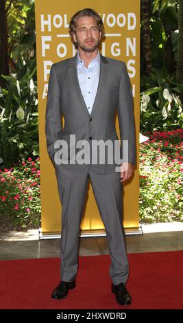 Gerard Butler während des Jahresessens der Hollywood Foreign Press Association im Beverly Hills Hotel, Kalifornien Stockfoto