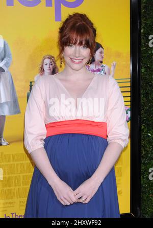 Bryce Dallas Howard bei der Weltpremiere von „The Help“ im Samuel Goldwyn Theatre am 9. August 2011 in Beverly Hills, Kalifornien. Stockfoto