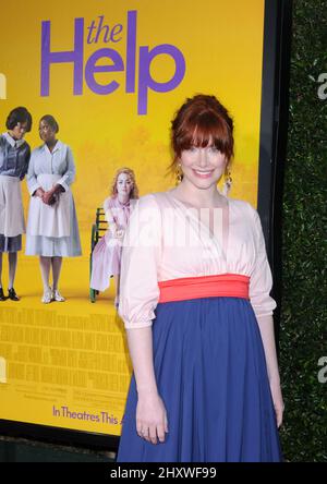 Bryce Dallas Howard bei der Weltpremiere von „The Help“ im Samuel Goldwyn Theatre am 9. August 2011 in Beverly Hills, Kalifornien. Stockfoto