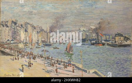 Hafen von Le Havre Öl auf Leinwand Gemälde von Impressionist Claude Monet erstellt im Jahr 1874 Stockfoto