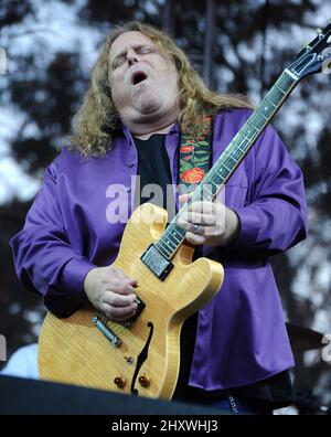 Warren Haynes beim Outside Lands Music & Arts Festival, das im Golden Gate Park in San Francisco stattfand. Stockfoto