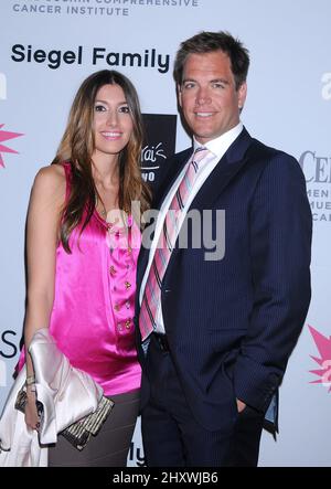 Michael Weatherly und seine Frau Bojana Jankovic präsentieren auf der Elyse Walker die Pink Party 2011, die von Jennifer Garner veranstaltet wird, um dem Cedars-Sinai Women's Cancer Program zu nutzen, das in Drai's Hollywood im W Hollywood stattfindet Stockfoto