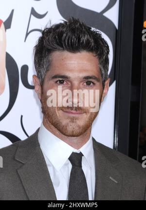 Dave Annable nimmt an der Veranstaltung „What's Your Number?“ Teil. Uraufführung im Regency Village Theater in Los Angeles, USA. Stockfoto