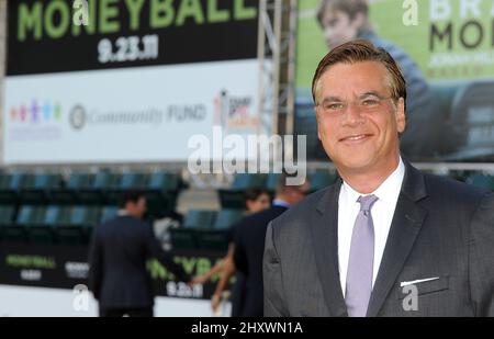 Aaron Sorkin bei der „Moneyball“-Weltpremiere im Paramount Theatre of Arts in Oakland in Kalifornien, USA. Stockfoto