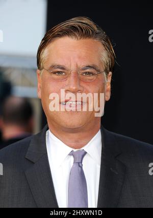 Aaron Sorkin bei der „Moneyball“-Weltpremiere im Paramount Theatre of Arts in Oakland in Kalifornien, USA. Stockfoto