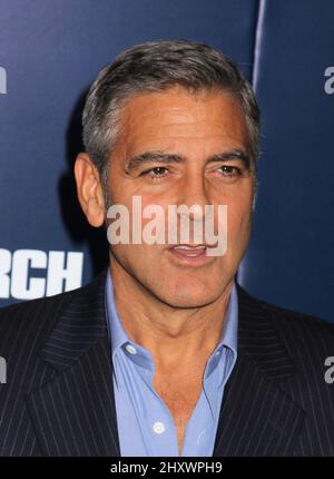 George Clooney bei der Premiere von „The Ides of March“ im Ziegfeld Theatre in New York Stockfoto