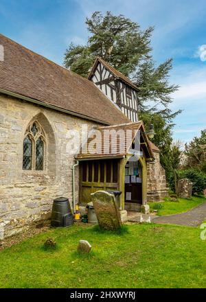 St. James Church in Kington Village, Worcestershire, England. Stockfoto