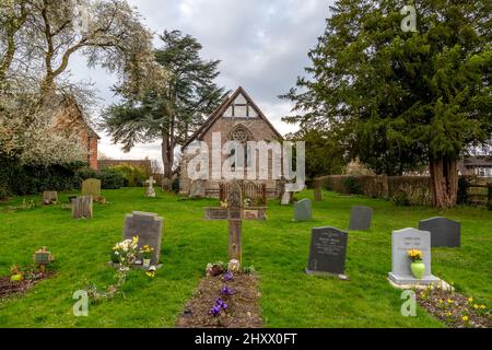 St. James Church in Kington Village, Worcestershire, England. Stockfoto