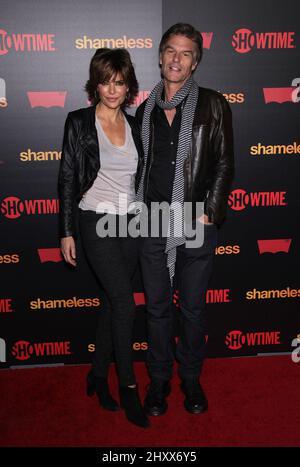 Lisa Rinna und Harry Hamlin während des Empfangs der „schamlosen“ Saison 2 im Haus Los Angeles Stockfoto