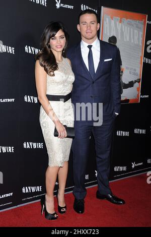 Channing Tatum und Jenna Dewan während der Premiere von „haywire“ in Los Angeles präsentiert von Relativity Media und Playboy im DGA Theatre Stockfoto
