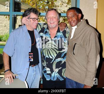 Paul Michael Glaser, David Soul und Antonio Fargas während der Hollywood Show 2012 im Burbank Airport Marriott Hotel & Convention Center, Kalifornien Stockfoto