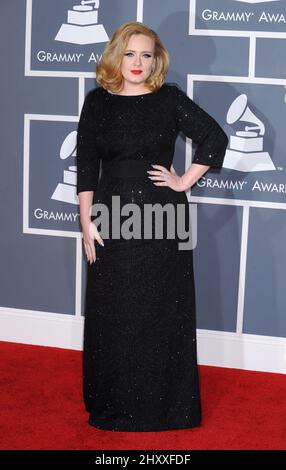 Adele bei den Annual Grammy Awards 54. im Staples Center in Los Angeles, Kalifornien Stockfoto