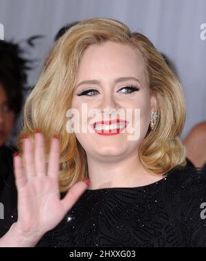 Adele bei den Annual Grammy Awards 54. im Staples Center in Los Angeles, Kalifornien Stockfoto