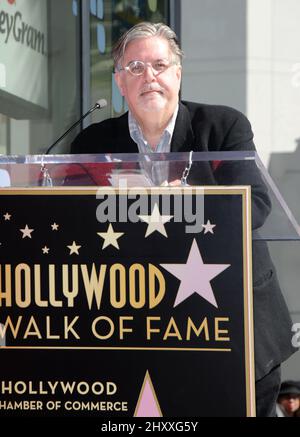 Matt Groening bei seiner Starzeremonie in Hollywood in Los Angeles, USA. Stockfoto